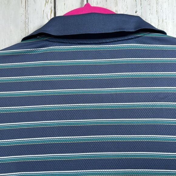 Nike Golf Mens Fit Dry Striped Short Sleeve Casual Summer Collared Polo Shirt - Picture 11 of 13